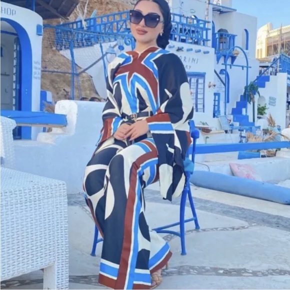 ZARA PRINTED BLOUSE WITH TIES ECRU - Picture 6 of 10